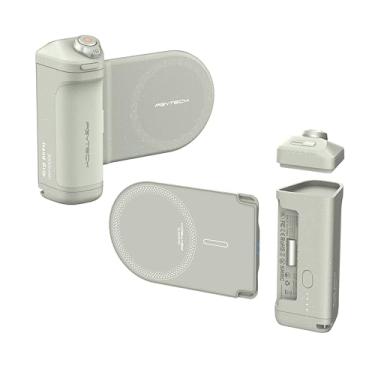 Imagem de PGYTECH Kit de aderência para celular MagCam, cabo 3 em 1 para iPhone com carregamento MagSafe sem fio/controle remoto Bluetooth destacável, Powerbank embutido, suporte de telefone, verde menta