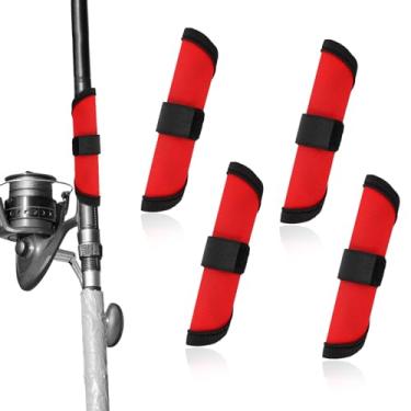 Imagem de 4 capas de iscas de pesca, capas de anzol de pesca de 14 cm, manga de vara de peixe, luvas protetoras, envoltórios de isca, equipamento essencial para presente de pescadores