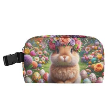 Imagem de TSENQUE Lancheira de Páscoa com coroa floral personalizada para mulheres, meninas, lancheira masculina e infantil, lancheira para trabalho, portátil, pequena, fofa, bolsa térmica para meninos