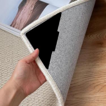 Imagem de 1 peça de fita antiderrapante tapete tapete reutilizável PU tapete antiderrapante fitas adesivas para fixação segura do tapete pegadores laváveis para manter tapetes no lugar