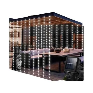 Imagem de Luzes De Cortina Solar À Prova d'Água Com 300 LEDs, 8 Modos, Fitas De 