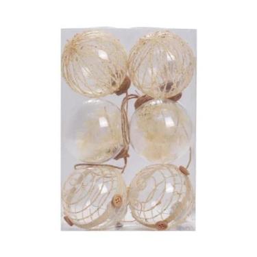 Imagem de Conjunto De Bolas De Natal Transparentes E Inquebráveis Para Decoração