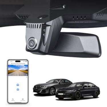 Imagem de Mangoal Câmera Dash 4K para BMW Série 5 Gen7 G30 G31 G38 2018 2019 2020 2021 2022 2023 Select 2017 M5 F90 (modelo A), estilo OEM, vídeo UHD 2160P, WiFi e aplicativo, cartão de 64 GB