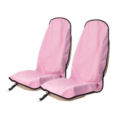 Imagem de nbnhxnff Capa protetora de assento de carro com toalha de suor, assentos dianteiros para academia, corrida, natação, praia e caminhadas, capa de assento universal à prova d'água para carro, caminhões