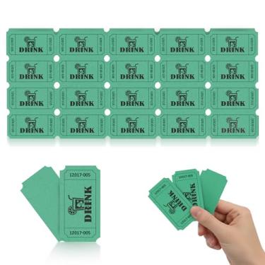 Imagem de PM Company 1000 bilhetes sorteios individuais, ingressos de bebida para eventos, lazer, carnavais, entrada, recompensas de classe, prêmios (verde)