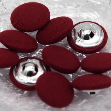 Imagem de Botão De Forrar N20 Forrado Encapado No Tecido Suede - HRShop, Marsala