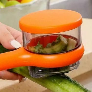 Imagem de Ralador de aço inoxidável com recipiente de armazenamento ferramenta de cozinha - 19 cm C x 7 cm L