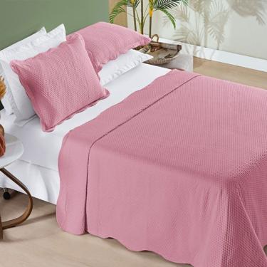 Imagem de Cobre Leito Ally Original Queen Dupla Face Barato - Rosê