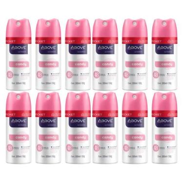 Imagem de Kit Desodorante Above Aerosol Pocket Candy 100ml C/12