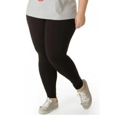 Imagem de Calça Leg Plus Size Forrada/ Flanelada Feminina Grossa-Feminino