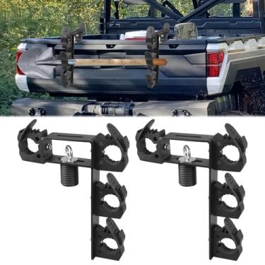 Imagem de DSISIMO Suporte de montagem em rack de ganchos duplos compatível com UTV Polaris Ranger 1000 xp 900 800 700 500 570 General 1000 com furo de 4,5 cm de montagem em cama de carga com furo de 4,5 cm