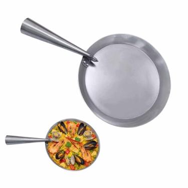 Imagem de Lord of Battles Panela dobrável grande feita à mão em ferro medieval, acessório de acampamento medieval, acabamento polido, reconstituições históricas