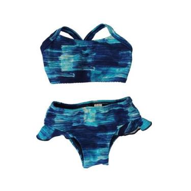 Imagem de Biquíni infantil feminino azul estampado - Gerbya, 1, Azul