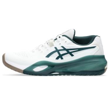 Imagem de ASICS Tênis masculino Gel-Resolution X, Branco/verde saxão, 44