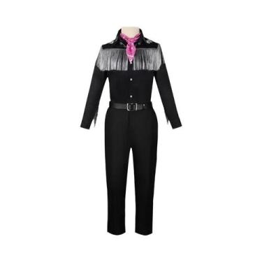 Imagem de Fantasia De Cowboy Ocidental Masculina Com Chapéu, Lenço E Camisa De M