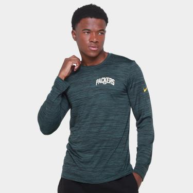 Imagem de Camiseta NFL Green Bay Packers Nike Drop 2 Dri-Fit Team Velocity Manga LongaMasculina-Masculino