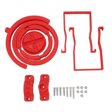 Imagem de Estink Porta-copos Giratório Anti-derramamento Com Nivelamento Automático Porta-bebidas Giratório Com Grampo Ajustável Em 60 Graus para Bicicleta, Scooter, Caminhão, Trator (Vermelho)