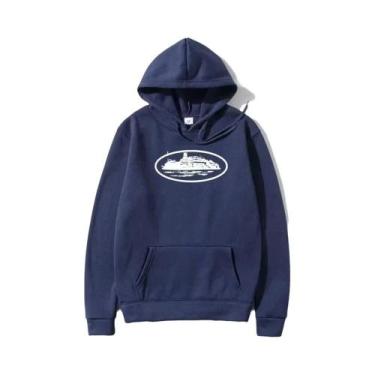 Imagem de Moletom Com Capuz De Algodão Quente Para Outono E Inverno, Estampa Cas