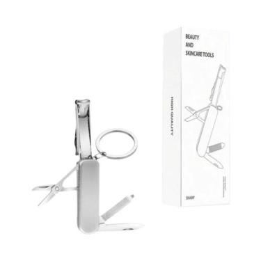 Imagem de Cortador De Unhas Multifuncional Em Aço Inoxidável Com Seis Funções, L