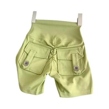 Imagem de Shorts De Yoga Femininos De Cintura Alta Para Exercícios, Fitness, Lev