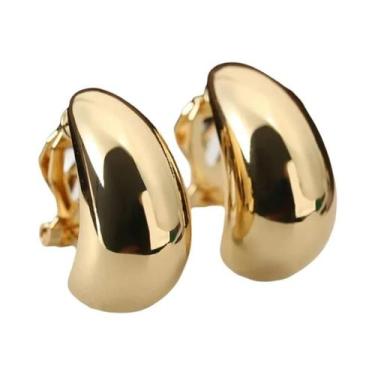 Imagem de Brincos De Clip Em Forma De Gota De Água De Luxo Para Mulheres, Moda E