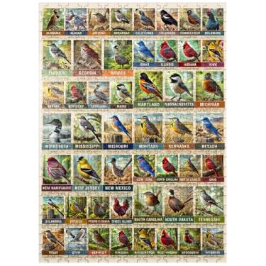 Imagem de MyPuzzle State Birds Series: 50 State Birds Collage, Vol.1 - Quebra-cabeça premium de 500 peças para adultos