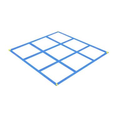 Imagem de Aymzbd Jogo da Velha para Arremesso ao Ar Livre, Interativo e Versátil, com Estacas para Fixação no Chão, Brinquedo Ideal para Quintal, Churrasco e, Blue B