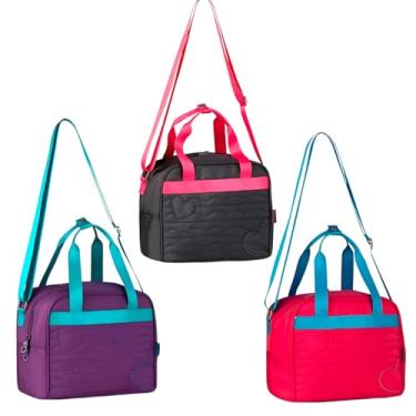 Imagem de Lancheira Térmica Infantil e Juvenil Escolar 15L com Isolamento Térmico, Alça para Transporte e Zíper Reforçado – Ideal para Escola, Passeios e Viagens (Rosa)