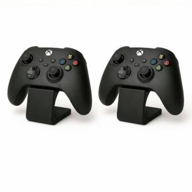 Imagem de Suporte Universal para Controle de Jogos, Base de Mesa Decorativa em Plástico, Gamer, Ps5, Ps4, Xbox, Pc, Notebook, Nintendo Switch, Joystick, Manete, Videogame, Console (Kit 2 Preto)