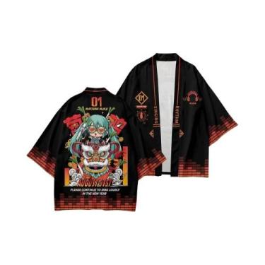Imagem de Capa De Kimono Impressa Em 3D Anime Chuyin, Cardigan De Manga Três Qua