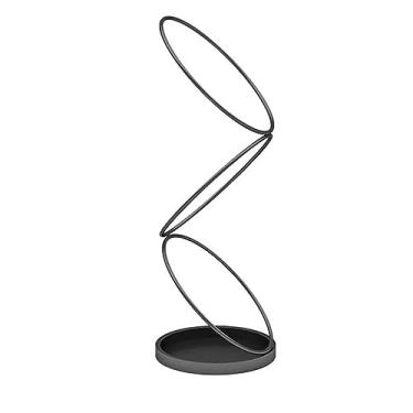 Imagem de x3anggyt5 Suporte de armazenamento interno para guarda-chuva, barril de suporte de ferro, decoração de entrada comercial para casa, organizador de economia de espaço, economiza espaço (preto)