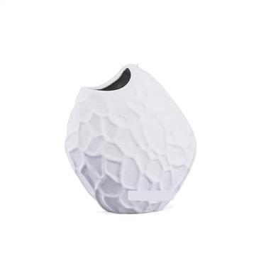 Imagem de x3anggyt5 Vaso de metal de alumínio com flores frescas, artesanato, casa, sala de estar, sala de jantar, vaso de mesa, adequado para uso interno (branco, médio)