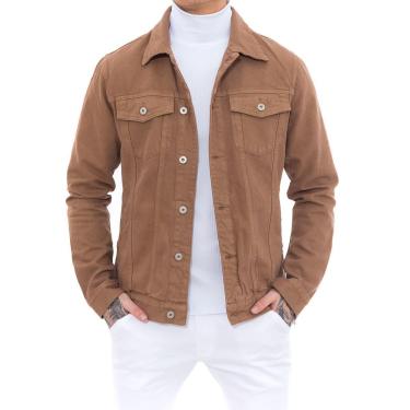 Imagem de Jaqueta jeans masculina cores clássicas Casaco Sarja Casual-Masculino