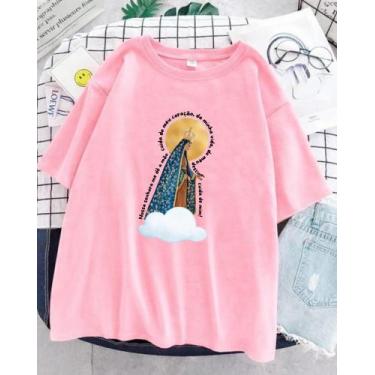 Imagem de Camiseta Nossa Senhora Aparecida Cuida De Mim Aesthetic Unissex - Snek