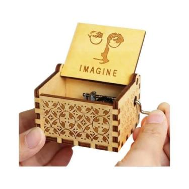 Imagem de Caixa De Música De Madeira Antiga Com Manivela Para Halloween, Você É 