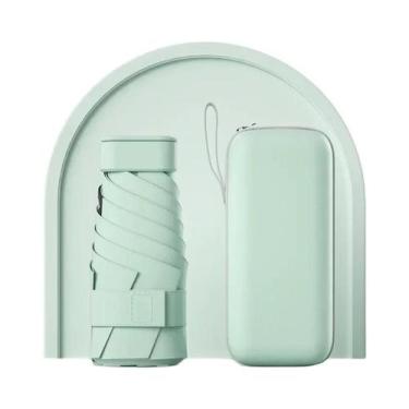 Imagem de Guarda-chuva Mini Dobrável UPF50+ De Vinil Para Viagem, Guarda-chuva D