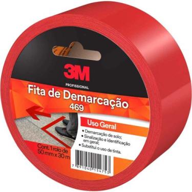 Imagem de Fita de Demarcação Solo, Vermelha, 50 mm x 30 m, 3M Vermelho OstenVond