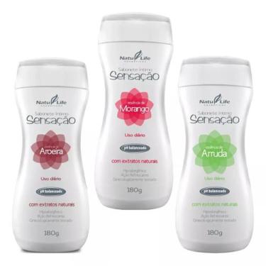 Imagem de Kit 3 Sabonete Íntimo Líquido Sensação Fragrâncias Natu Life 180g aroe