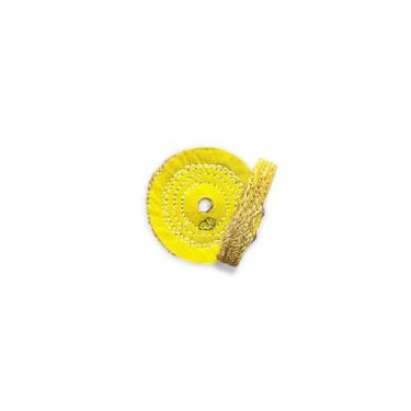 Imagem de CM POLIMENTO, Roda Transisal Amarelo 12,5cm - Tirar Riscos Corte Inox Aluminio Ferro Metais Tanque Rodas Armas