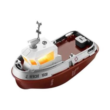 Imagem de Barco RC Em Escala 1/32 Com Luzes, Motor Duplo, Controle Remoto De Lon