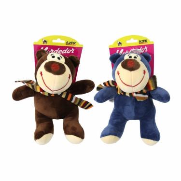 Imagem de Mordedor Pet Pelúcia Urso Cachecol Cor Sortida Azpr