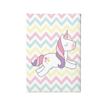 Imagem de Quadro Decorativo Infantil - Pônei Mágico Com Arco-íris