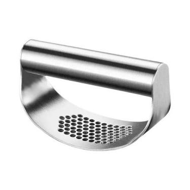 Imagem de Espremedor Manual De Alho E Gengibre Em Aço Inoxidável - Utensílio De 