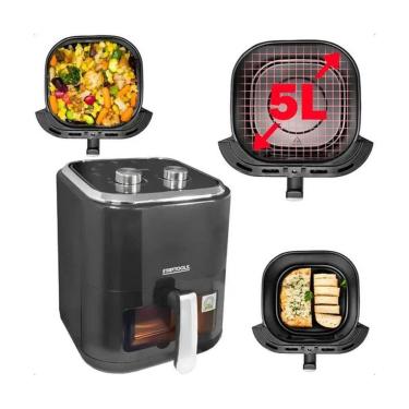 Imagem de Fritadeira Elétrica Air Fryer Sem Óleo Preto 05 Litros 220V