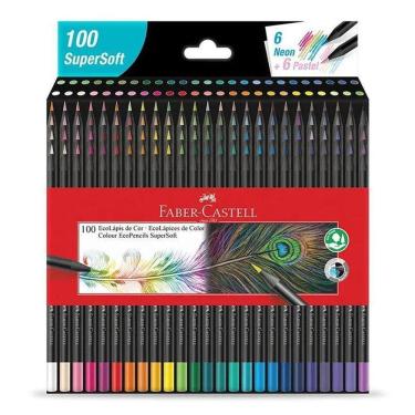 Imagem de Lápis De Cor Ecolápis Supersoft 1207100 100 Cores - Faber Castell