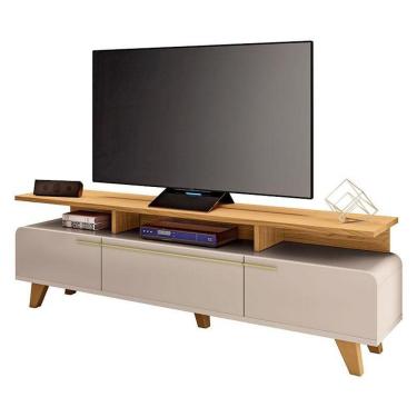 Imagem de Rack Bancada Para Sala Essenza 2.0 Off White Cinamomo – Hb Móveis