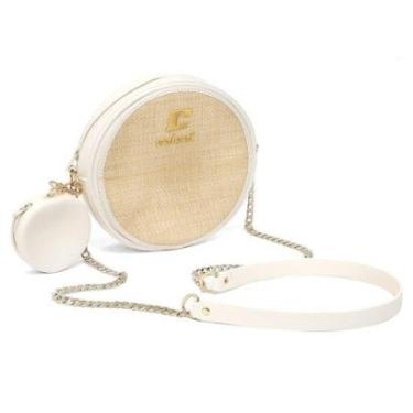 Imagem de Bolsa Colcci redonda Quebek Alça De Corrente Original Feminina-Feminino