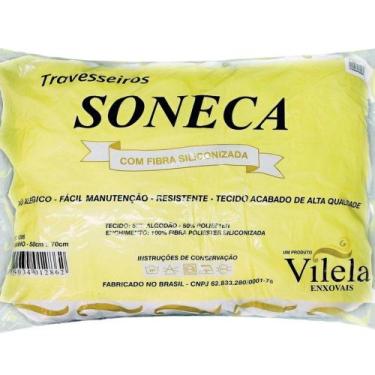 Imagem de Travesseiro Soneca 70x50 cm 1 Peça Misto 50% Algodão  50% Poliéster - 