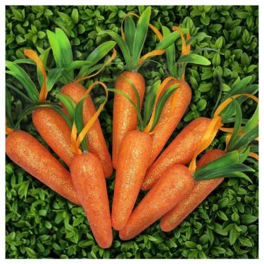 Imagem de Enfeite Decorativo Páscoa 18 Cenouras Pendentes Isopor 11cm