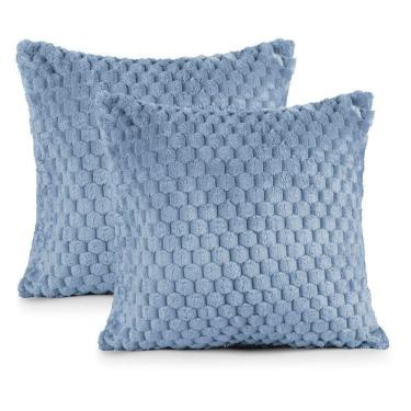 Imagem de Kit 02 Capas De Almofadas Marshmallow 45cm X 45cm 100% Poliéster - Mirtilo